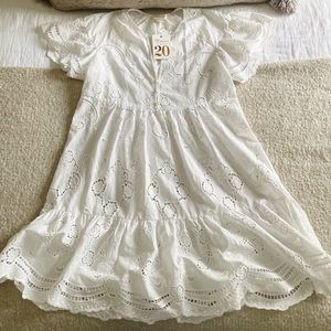 Shoshanna White Tiered Swim Coverup